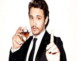 James Franco consuming alcohol